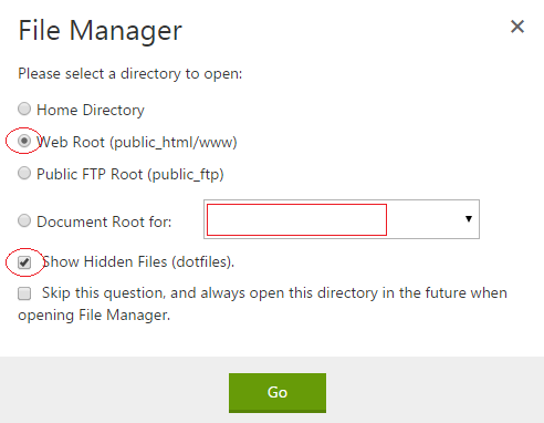 Open file manager